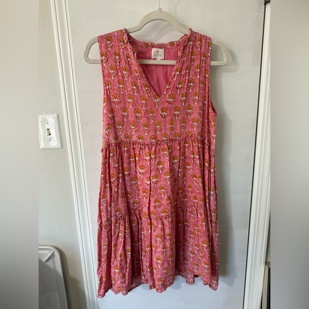 Floral Sleeveless Pink Dress